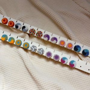 Puces d'oreilles PERLETTE en rocailles miyuki multicolore
