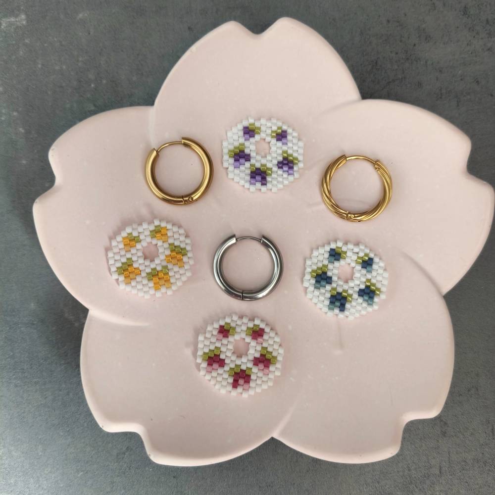 boucles d'oreilles interchangeables bridget fleurs romantiques à composer