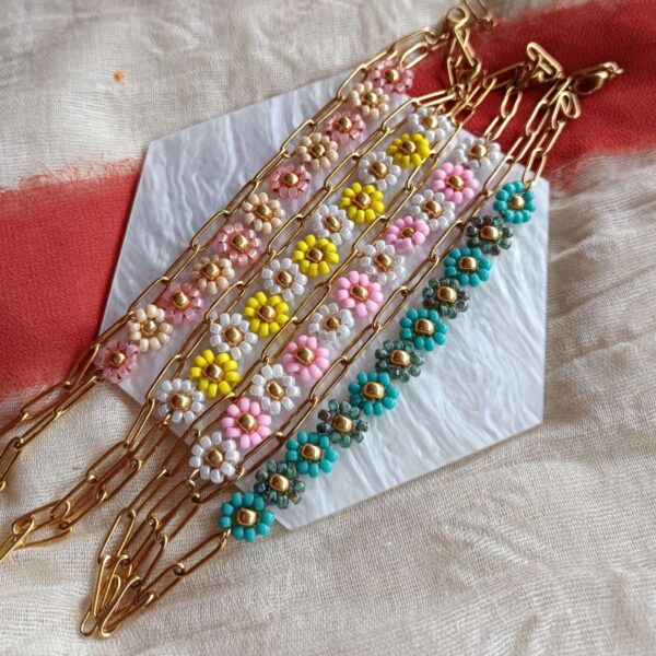 Bracelets perles multicolore