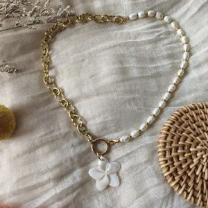 collier MAREVA bi-matière perles nacrées et acier