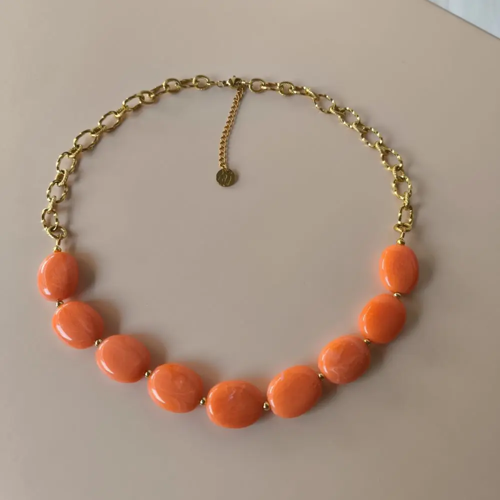 Collier CAPRI grosses perles marbrées