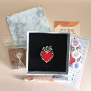 contenu du kit de tissage broche ex-voto en perles miyuki
